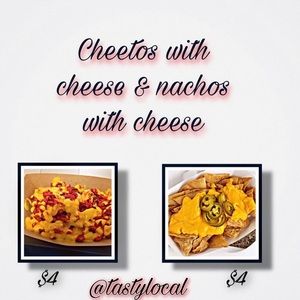 I’m selling candys, nachos and Cheetos with cheese